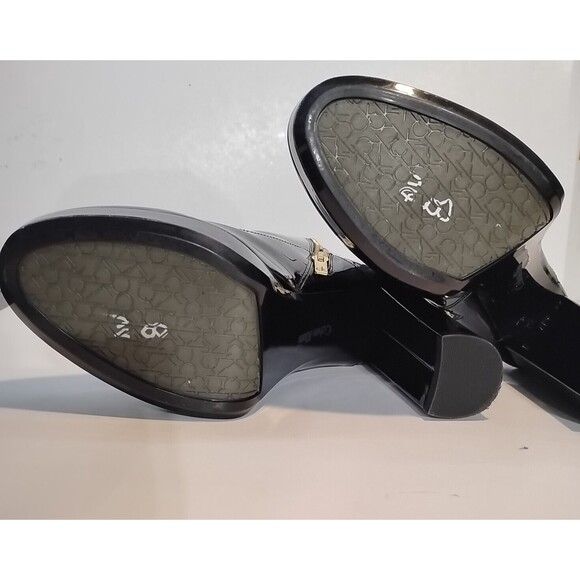 Calvin Klein Women's Black Patent Leather Platform Ankle Boots - Size 11 - Picture 8 of 10